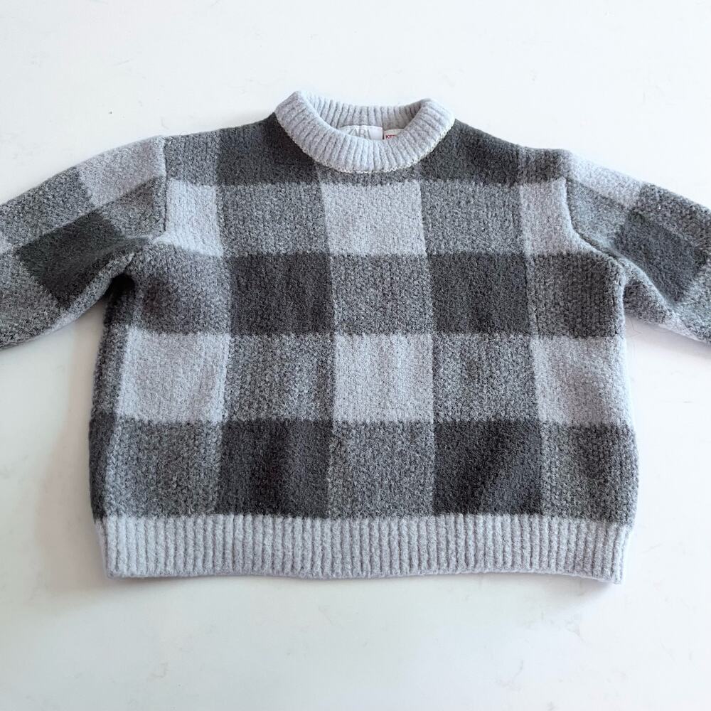 Zara boys gray plaid sweater size 3-4